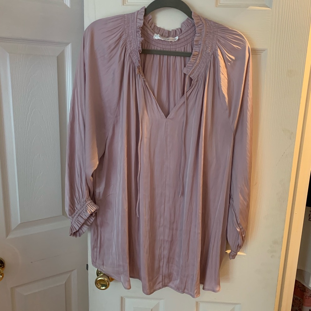 Satin blouse - plus-size